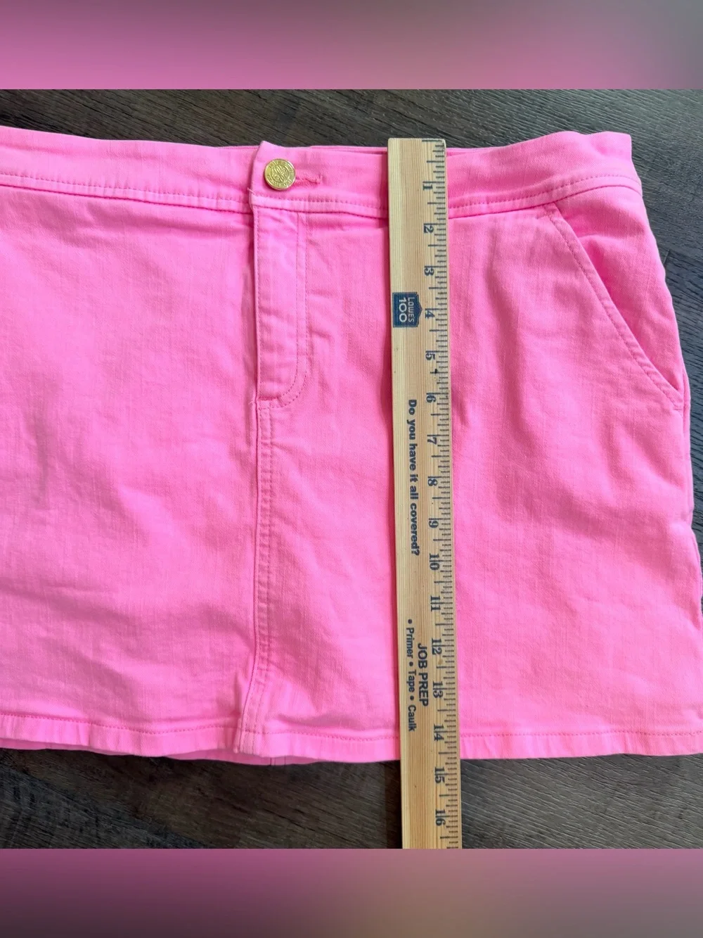 Lilly Pulitzer Colette Pink Denim Skort Skirt Size 10
